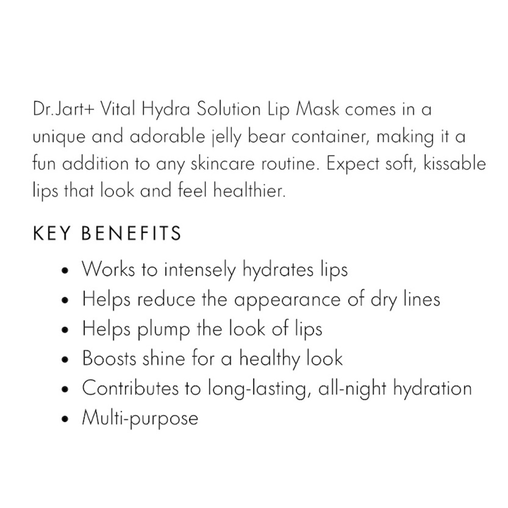 Dr.Jart+ Vital Hydra Solution Jelly Bear Lip Mask with Hyaluronic Acid 20 ml - Picture 6 of 13